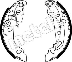 Metelli 53-0137 - Комплект тормозных колодок, барабанные autosila-amz.com