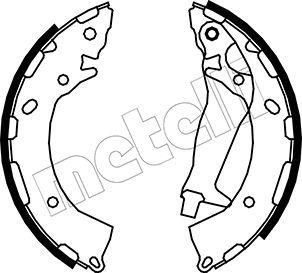 Metelli 53-0177 - Комплект тормозных колодок, барабанные autosila-amz.com