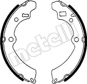 Metelli 53-0393 - Комплект тормозных колодок, барабанные autosila-amz.com