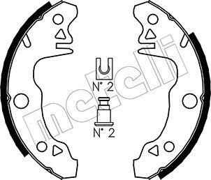 Metelli 53-0341 - Комплект тормозных колодок, барабанные autosila-amz.com