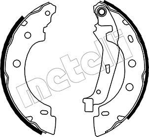 Metelli 53-0355 - Комплект тормозных колодок, барабанные autosila-amz.com