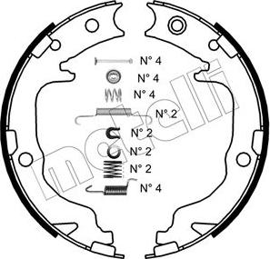 Metelli 53-0362K - Комплект тормозов, ручник, парковка autosila-amz.com