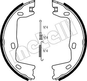 Metelli 53-0302K - Комплект тормозов, ручник, парковка autosila-amz.com