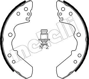 Metelli 53-0310 - Комплект тормозных колодок, барабанные autosila-amz.com