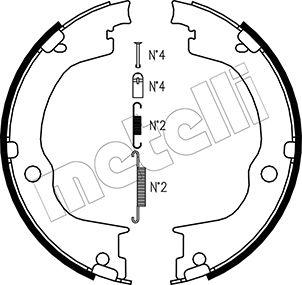 Metelli 53-0317K - Комплект тормозов, ручник, парковка autosila-amz.com