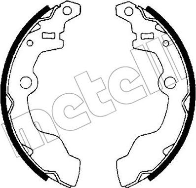 Metelli 53-0380 - Комплект тормозных колодок, барабанные autosila-amz.com