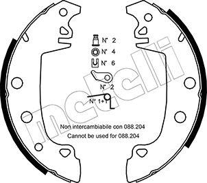 Metelli 53-0324K - Комплект тормозных колодок, барабанные autosila-amz.com