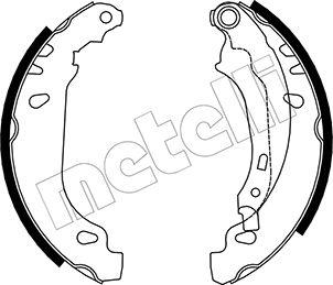 Metelli 53-0328 - Комплект тормозных колодок, барабанные autosila-amz.com