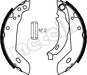 Metelli 53-0322 - Комплект тормозных колодок, барабанные autosila-amz.com