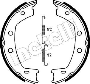 Metelli 53-0374K - Комплект тормозов, ручник, парковка autosila-amz.com