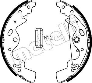 Metelli 53-0370 - Комплект тормозных колодок, барабанные autosila-amz.com