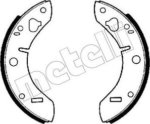 Metelli 53-0377 - Комплект тормозных колодок, барабанные autosila-amz.com