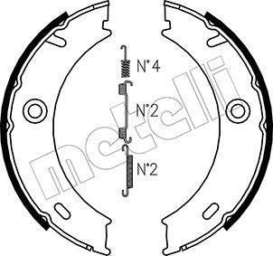 Metelli 53-0240K - Комплект тормозов, ручник, парковка autosila-amz.com