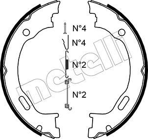 Metelli 53-0242K - Комплект тормозов, ручник, парковка autosila-amz.com