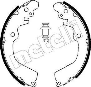 Metelli 53-0257 - Комплект тормозных колодок, барабанные autosila-amz.com