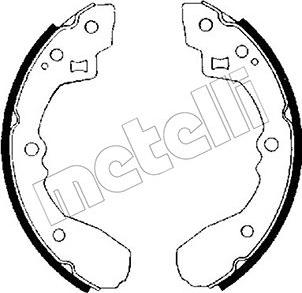 Metelli 53-0201 - Комплект тормозных колодок, барабанные autosila-amz.com