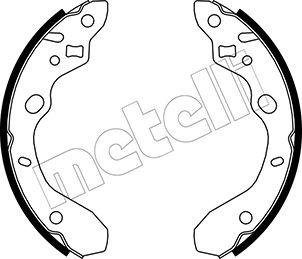 Metelli 53-0214 - Комплект тормозных колодок, барабанные autosila-amz.com