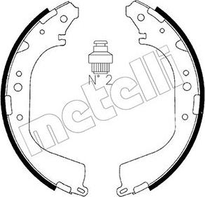 Metelli 53-0280 - Комплект тормозных колодок, барабанные autosila-amz.com