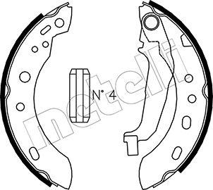 Metelli 53-0288 - Комплект тормозных колодок, барабанные autosila-amz.com