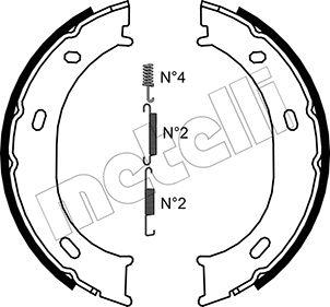 Metelli 53-0239K - Комплект тормозов, ручник, парковка autosila-amz.com