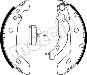 Metelli 53-0235 - Комплект тормозных колодок, барабанные autosila-amz.com