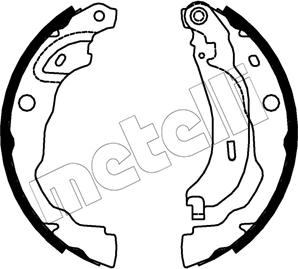 Metelli 53-0753 - Комплект тормозных колодок, барабанные autosila-amz.com