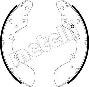 Metelli 53-0716 - Комплект тормозных колодок, барабанные autosila-amz.com