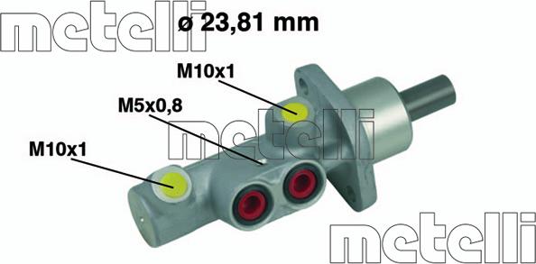 Metelli 05-0452 - Главный тормозной цилиндр autosila-amz.com