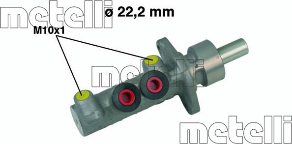 Metelli 05-0482 - Главный тормозной цилиндр autosila-amz.com