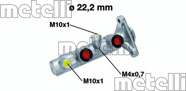 Metelli 05-0591 - Главный тормозной цилиндр autosila-amz.com