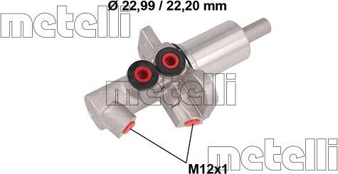 Metelli 05-0547 - Главный тормозной цилиндр autosila-amz.com