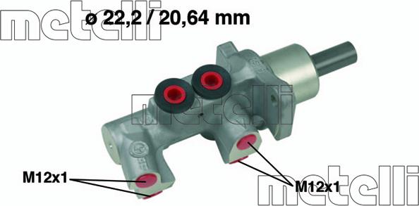 Metelli 05-0551 - Главный тормозной цилиндр autosila-amz.com