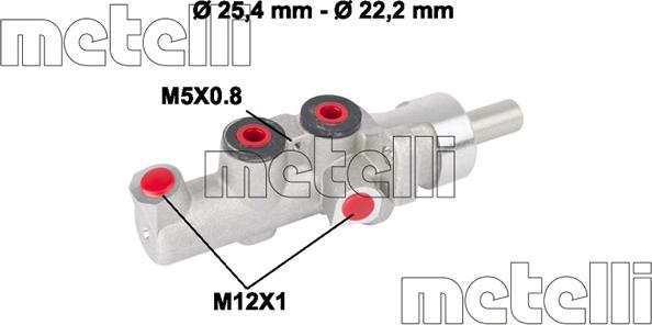 Metelli 05-0662 - Главный тормозной цилиндр autosila-amz.com
