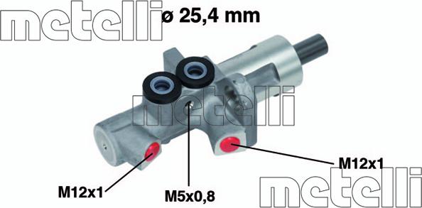 Metelli 05-0613 - Главный тормозной цилиндр autosila-amz.com