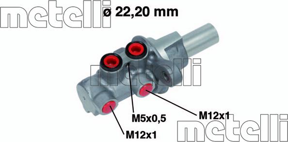 Metelli 05-0686 - Главный тормозной цилиндр autosila-amz.com