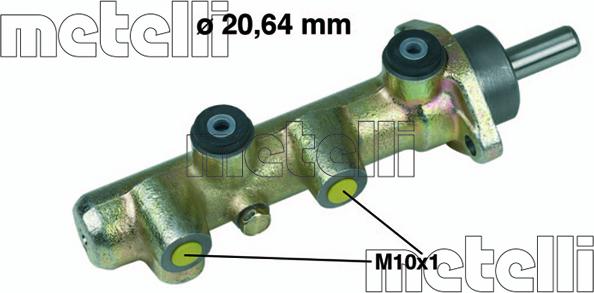 Metelli 05-0092 - Главный тормозной цилиндр autosila-amz.com