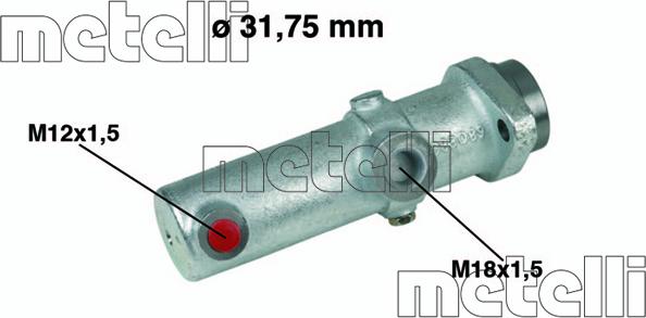 Metelli 05-0151 - Главный тормозной цилиндр autosila-amz.com