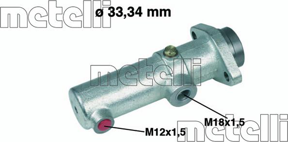 Metelli 05-0157 - Главный тормозной цилиндр autosila-amz.com