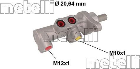 Metelli 05-0846 - Главный тормозной цилиндр autosila-amz.com