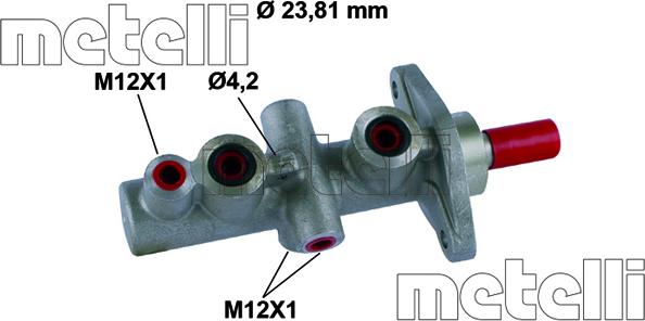 Metelli 05-0852 - Главный тормозной цилиндр autosila-amz.com