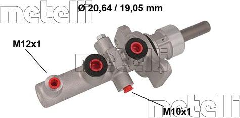 Metelli 05-0857 - Главный тормозной цилиндр autosila-amz.com