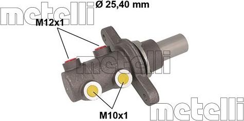 Metelli 05-0868 - Главный тормозной цилиндр autosila-amz.com