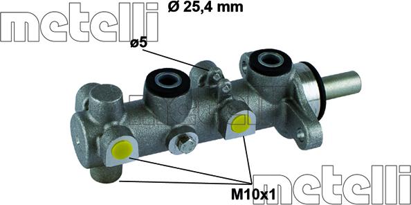 Metelli 05-0801 - Главный тормозной цилиндр autosila-amz.com