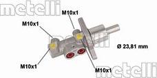 Metelli 05-0885 - Главный тормозной цилиндр autosila-amz.com