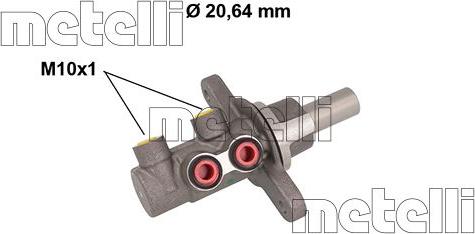 Metelli 05-0837 - Главный тормозной цилиндр autosila-amz.com