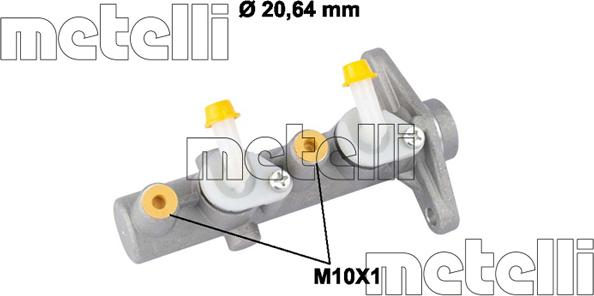 Metelli 05-0827 - Главный тормозной цилиндр autosila-amz.com