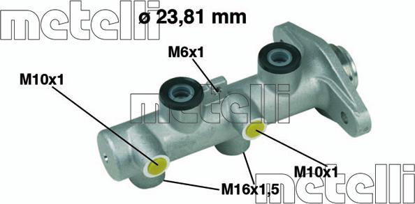 Metelli 05-0349 - Главный тормозной цилиндр autosila-amz.com