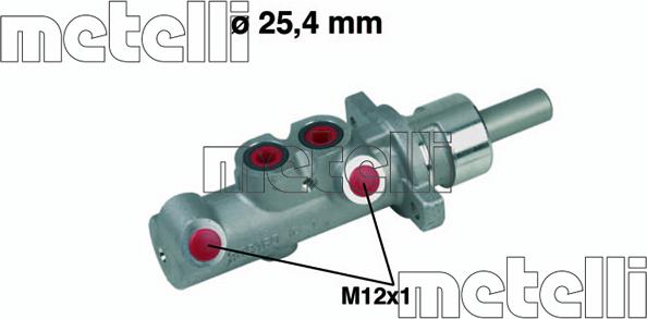 Metelli 05-0314 - Главный тормозной цилиндр autosila-amz.com