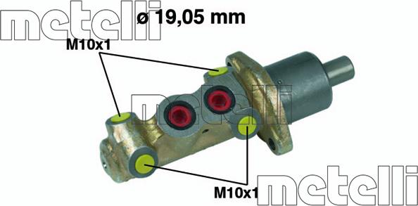 Metelli 05-0231 - Главный тормозной цилиндр autosila-amz.com