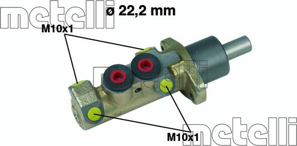 Metelli 05-0228 - Главный тормозной цилиндр autosila-amz.com